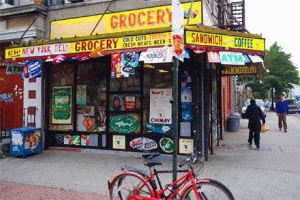 picture of a NYC bodega, or corner store that doesn't offer fresh food